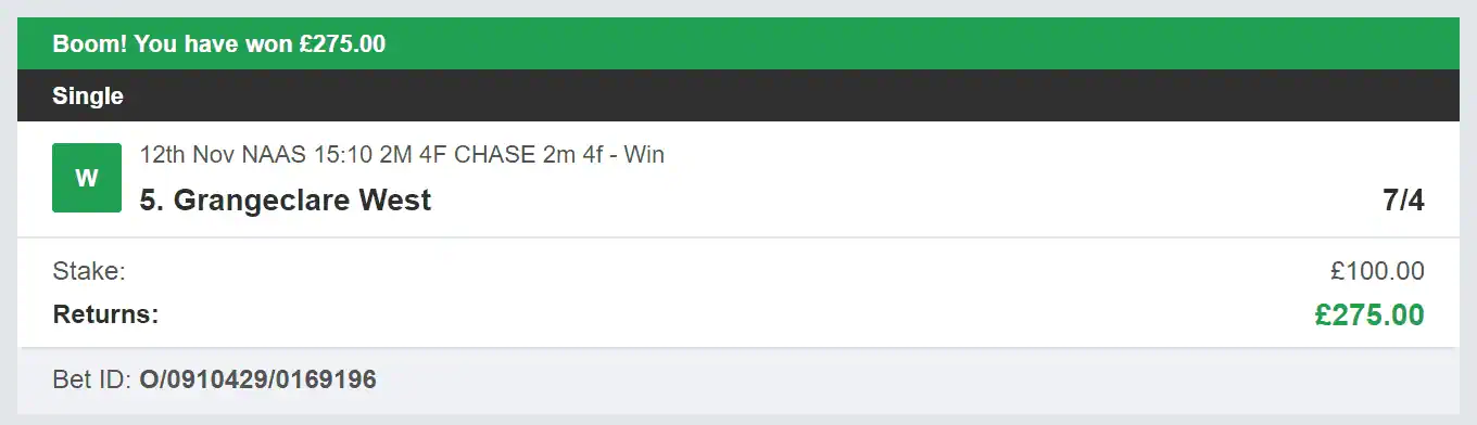 Best Racing Bets - Winner - 1 - 2023-11-12