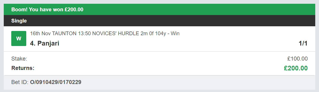 Best Racing Bets - Winner - 1 - 2023-11-16