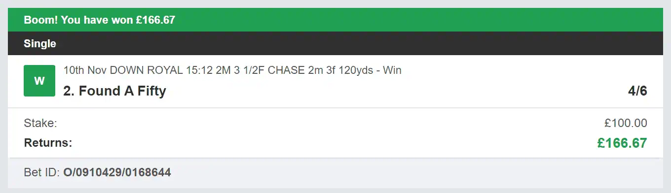 Best Racing Bets - Winner - 2 - 2023-11-10