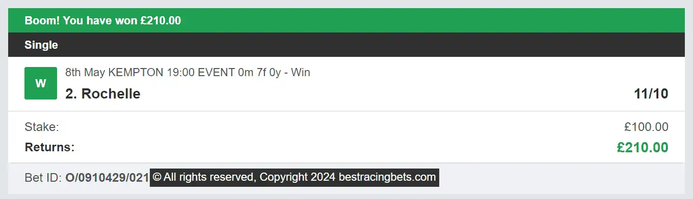 Best Racing Bets - Winner - 2 - 2024-05-08